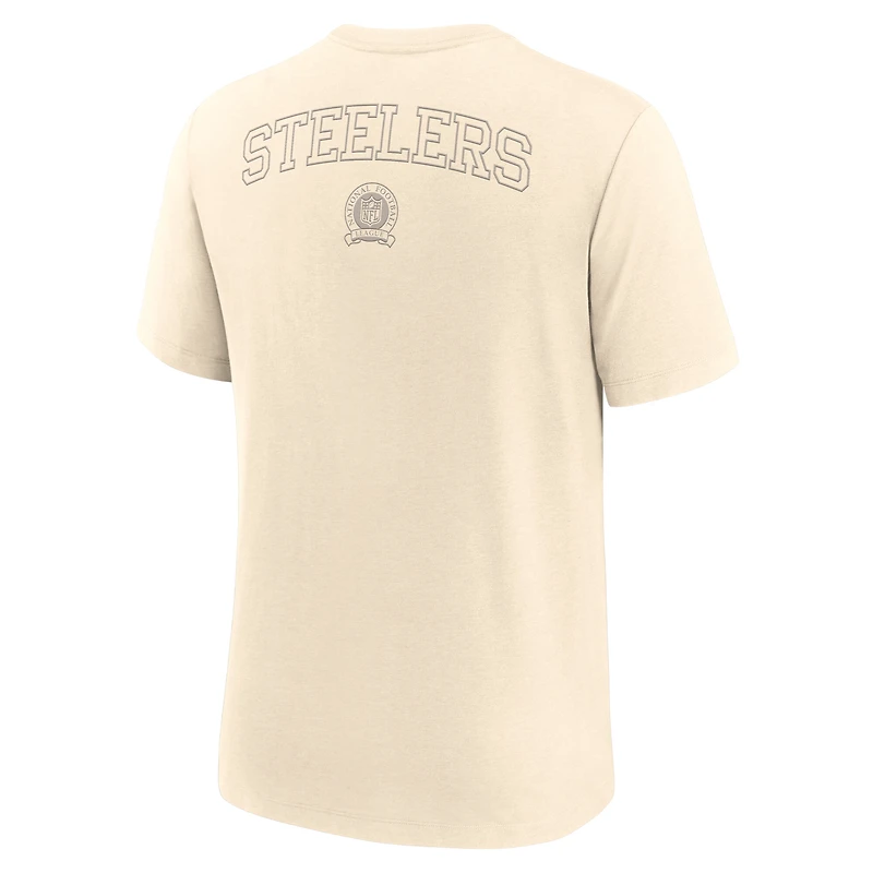 Men's Nike Cream Pittsburgh Steelers Glory Tri-Blend T-Shirt