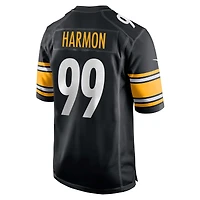 Men's Nike Derrick Harmon Black Pittsburgh Steelers 2025 NFL Draft First Round Pick  Game Jersey