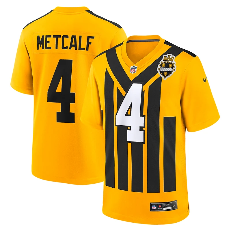 Men's Nike DK Metcalf Gold Pittsburgh Steelers Alternate 1933 Throwback Game Jersey
