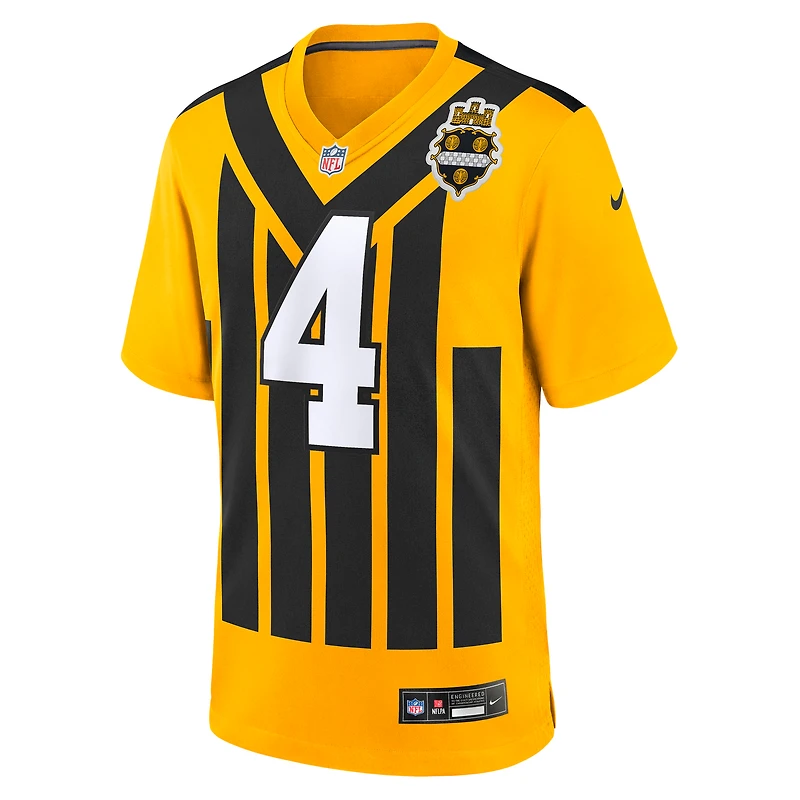 Maillot Nike DK Metcalf Gold pour homme, match alternatif des Pittsburgh Steelers