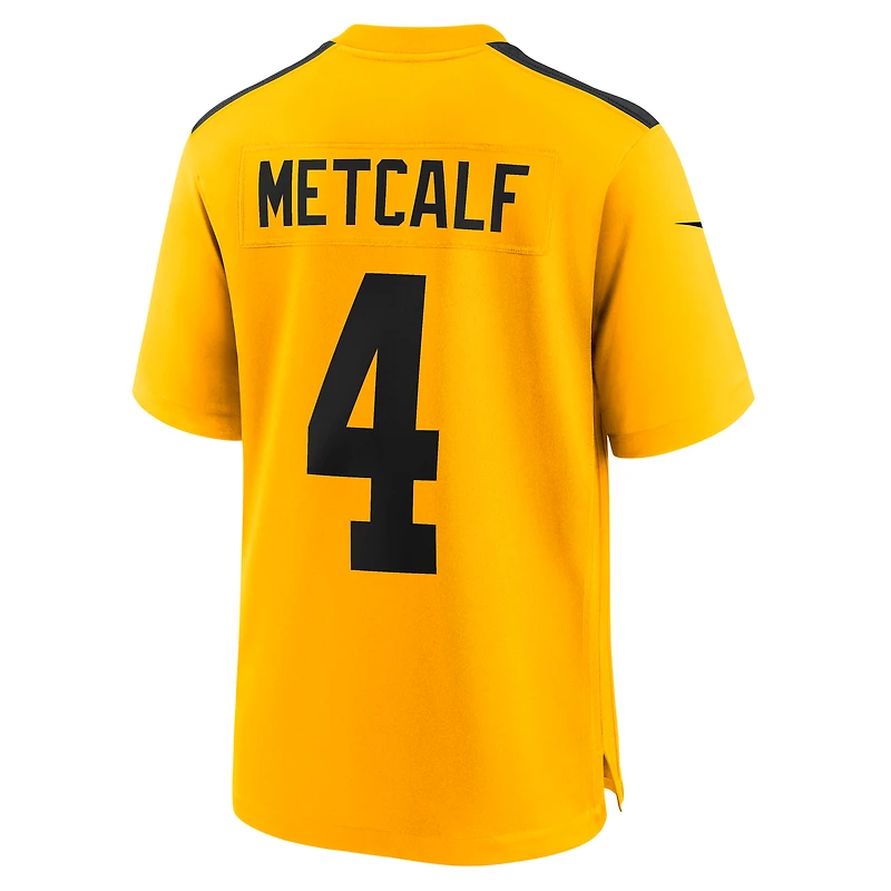 Men's Nike DK Metcalf Gold Pittsburgh Steelers Alternate 1933 Throwback Game Jersey