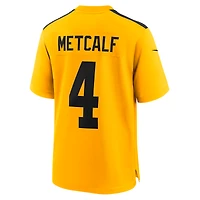 Men's Nike DK Metcalf Gold Pittsburgh Steelers Alternate 1933 Throwback Game Jersey