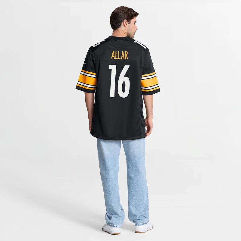 Maillot de match Nike Drew Allar noir des Steelers Pittsburgh pour homme