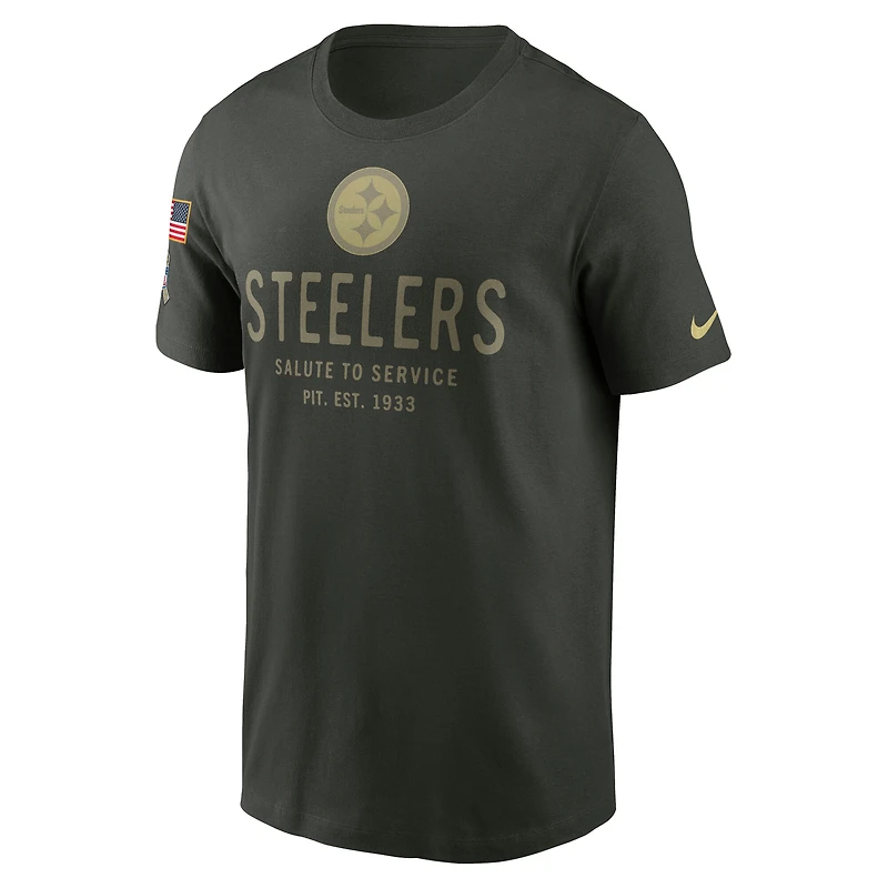 Men's Nike Forest Green Pittsburgh Steelers 2025 Salute to Service Sideline Edge Dri-FIT T-Shirt