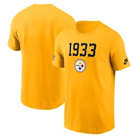 Men's Nike Gold Pittsburgh Steelers 1933 Alt Pack Onside Conversion Performance T-Shirt