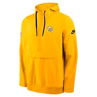 Veste anorak à demi-zip et capuche Nike Steelers Pittsburgh dorée pour homme