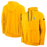 Men's Nike Gold Pittsburgh Steelers Alt Anorak Half-Zip Hooded Jacket