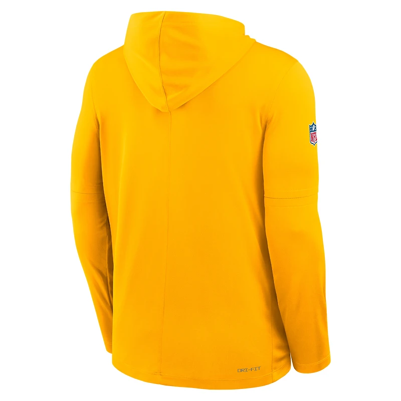 Men's Nike Gold Pittsburgh Steelers Alt Dri-FIT Hooded Long Sleeve T-Shirt