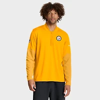 Pull-over Nike Steelers Pittsburgh Sideline Dri-FIT demi-zip doré pour homme