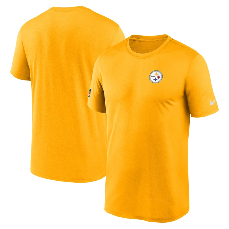 Men's Nike Gold Pittsburgh Steelers Sideline Legend Small Logo Dri-FIT T-Shirt