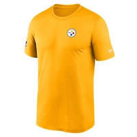 Men's Nike Gold Pittsburgh Steelers Sideline Legend Small Logo Dri-FIT T-Shirt