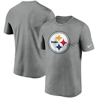 T-shirt de performance Essential Legend pour homme des Pittsburgh Steelers Nike, anthracite chiné