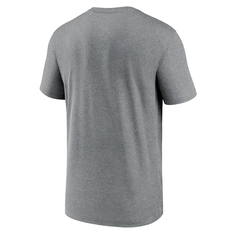 T-shirt Performance Icon Legend des Pittsburgh Steelers Nike pour homme, gris chiné