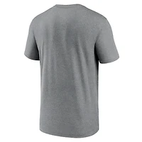 T-shirt Performance Icon Legend des Pittsburgh Steelers Nike pour homme, gris chiné
