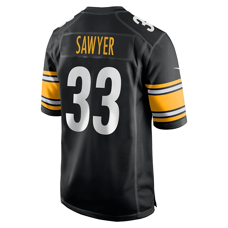 Men's Nike Jack Sawyer  Black Pittsburgh Steelers Team Game Jersey