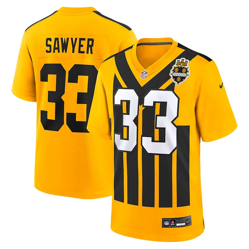 Maillot Nike Jack Sawyer Gold Alternate Game pour homme des Pittsburgh Steelers