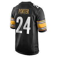 Maillot de match Nike Joey Porter Jr. noir des Steelers Pittsburgh pour homme