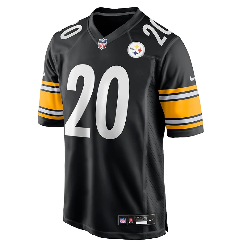 Men's Nike Kaleb Johnson Black Pittsburgh Steelers Team Game Jersey