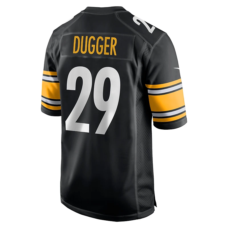 Men's Nike Kyle Dugger  Black Pittsburgh Steelers Team Game Jersey