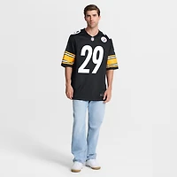 Maillot de match Nike Kyle Dugger noir des Steelers Pittsburgh pour homme