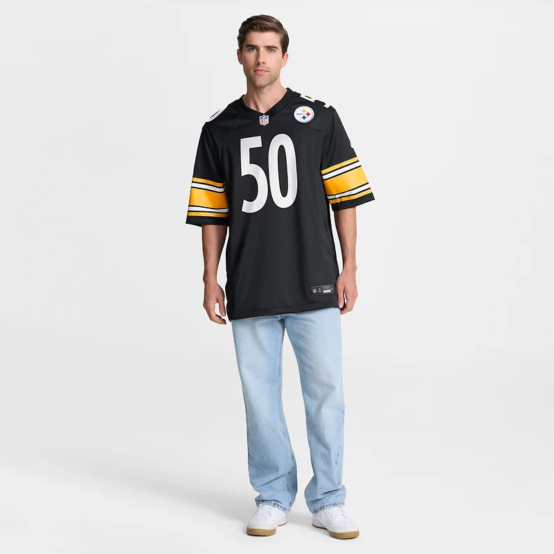 Men's Nike Malik Harrison Black Pittsburgh Steelers Team Game Jersey