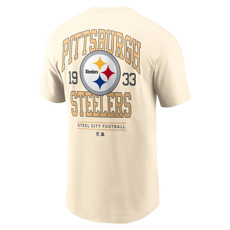 T-shirt Nike Freestyle Essential Pittsburgh Steelers Natural pour homme