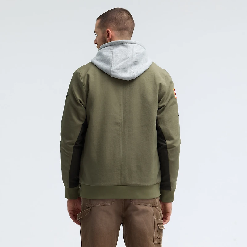 Men's Nike Olive Pittsburgh Steelers 2025 Salute to Service Sideline Full-Zip Bomber Jacket