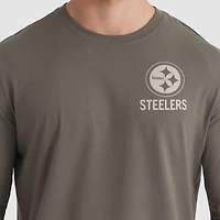 Men's Nike Olive Pittsburgh Steelers 2025 Salute to Service Sideline Long Sleeve T-Shirt