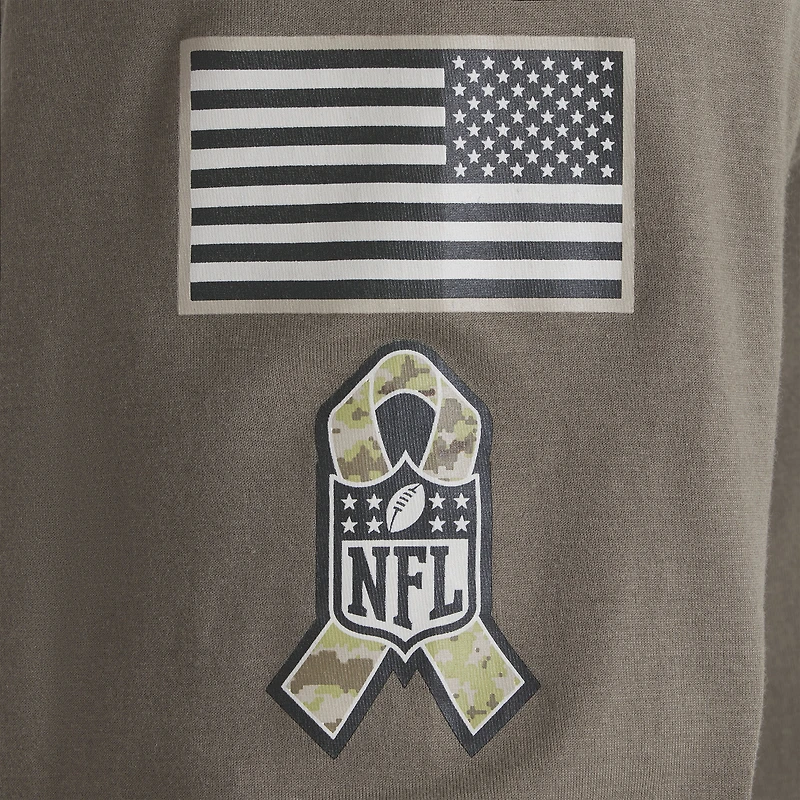 Men's Nike Olive Pittsburgh Steelers 2025 Salute to Service Sideline Long Sleeve T-Shirt
