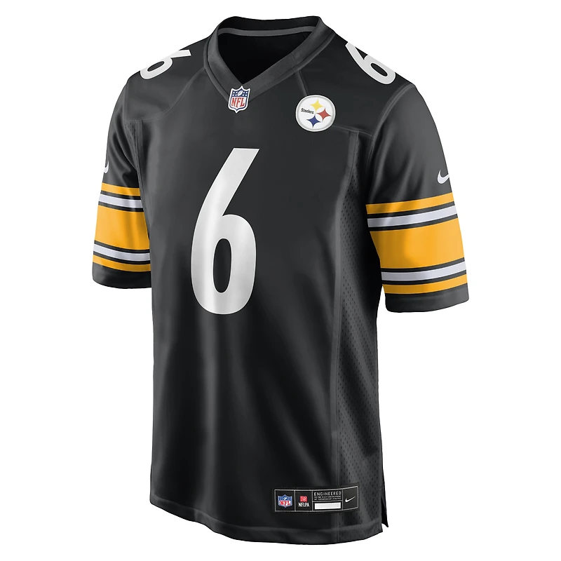 Maillot Nike Patrick Queen pour homme, joueur de match des Pittsburgh Steelers, noir