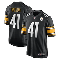 Maillot de match Nike Payton Wilson noir des Pittsburgh Steelers pour homme