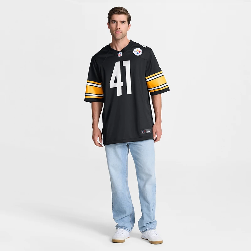 Maillot de match Nike Payton Wilson noir des Pittsburgh Steelers pour homme