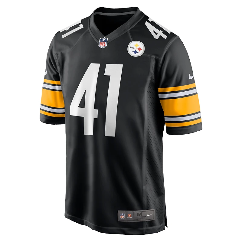 Maillot de match Nike Payton Wilson noir des Pittsburgh Steelers pour homme