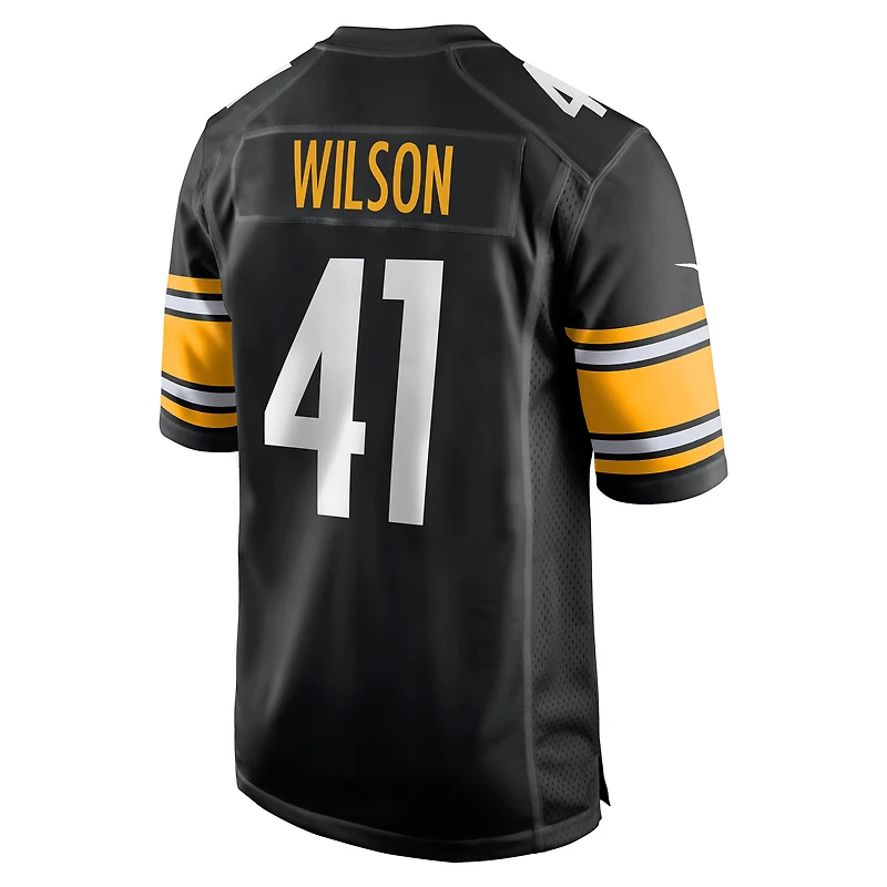 Maillot de match Nike Payton Wilson noir des Pittsburgh Steelers pour homme
