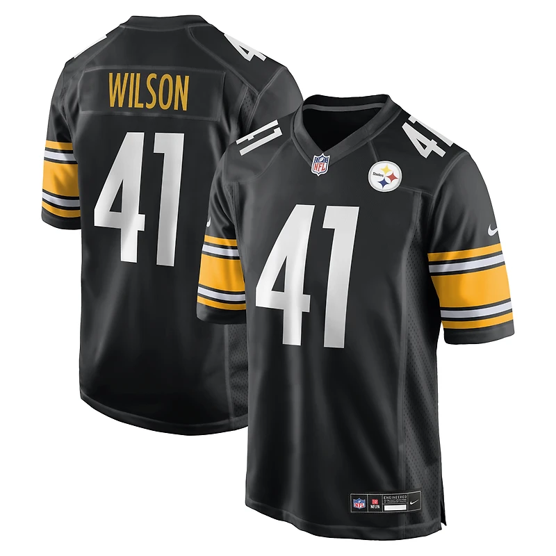 Maillot de match Nike Payton Wilson noir des Pittsburgh Steelers pour homme