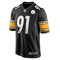 Maillot de match Nike Preston Smith noir des Pittsburgh Steelers pour homme