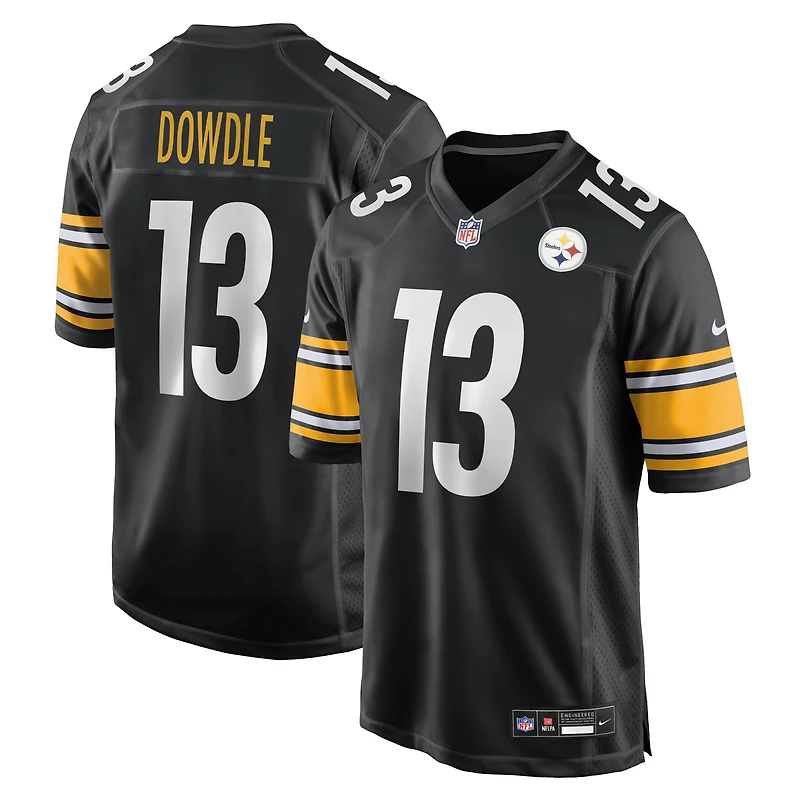 Men's Nike Rico Dowdle Black Pittsburgh Steelers Game Jersey