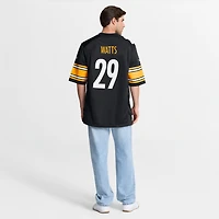 Men's Nike Ryan Watts  Black Pittsburgh Steelers Game Jersey