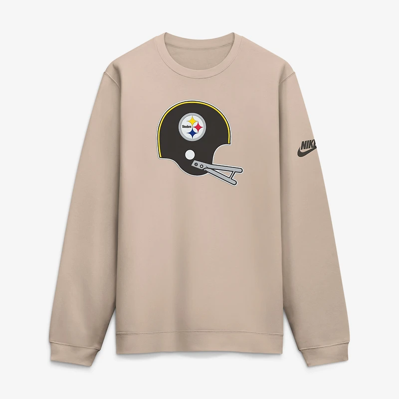 Men's Nike Sand Pittsburgh Steelers Formation Rewind Club Pullover Sweatshirt
