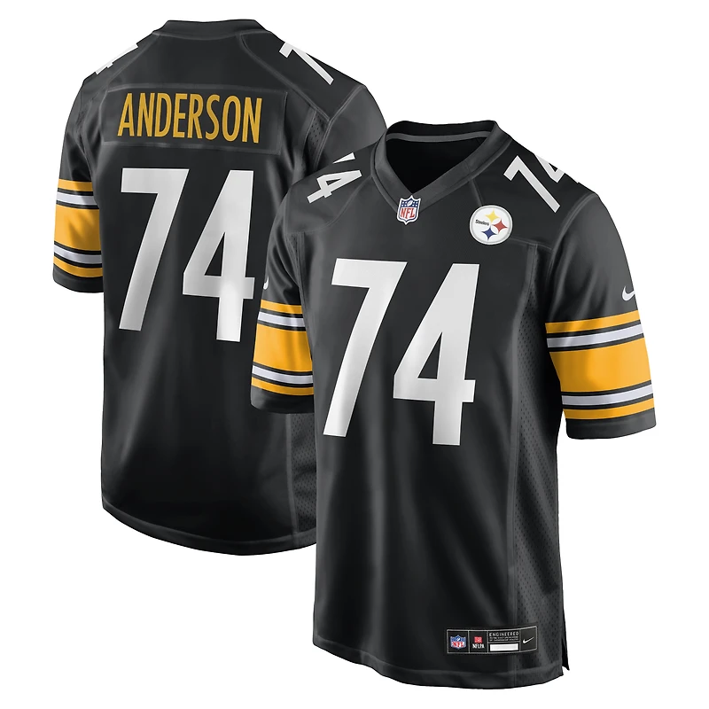 Maillot de match Nike Spencer Anderson pour hommes, noir, Pittsburgh Steelers