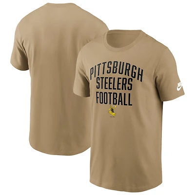 Men's Nike Tan Pittsburgh Steelers Rewind Essential T-Shirt