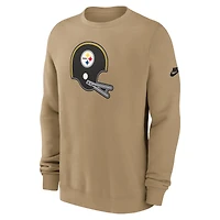 Sweat-shirt Nike Tan Pittsburgh Steelers Swing Pass Rewind Club pour homme