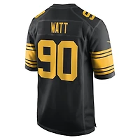 Men's Nike T.J. Watt  Black Pittsburgh Steelers Alternate Game Jersey