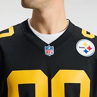 Maillot de match alternatif Nike T.J. Watt noir des Steelers Pittsburgh pour homme