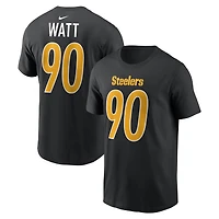 Men's Nike T.J. Watt Black Pittsburgh Steelers Carbon Name & Number T-Shirt