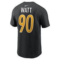 Men's Nike T.J. Watt Black Pittsburgh Steelers Carbon Name & Number T-Shirt