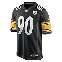 Men's Nike T.J. Watt Black Pittsburgh Steelers Game - Jersey