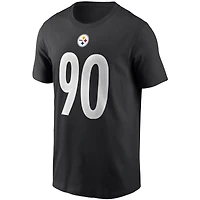 Men's Nike T.J. Watt Black Pittsburgh Steelers Name & Number T-Shirt