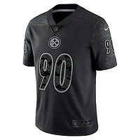 Men's Nike T.J. Watt Black Pittsburgh Steelers RFLCTV - Limited Jersey