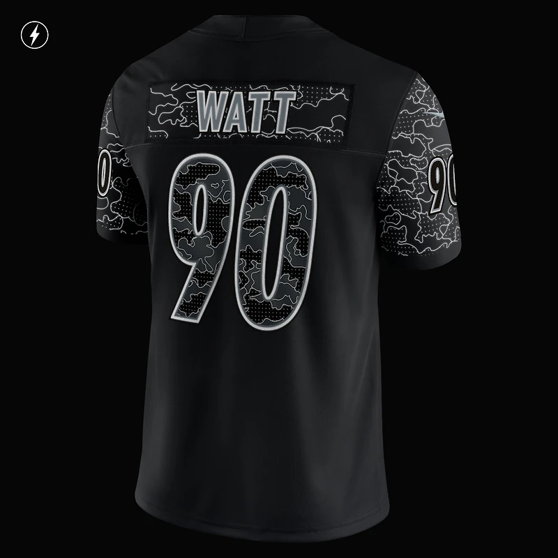 Men's Nike T.J. Watt Black Pittsburgh Steelers RFLCTV - Limited Jersey